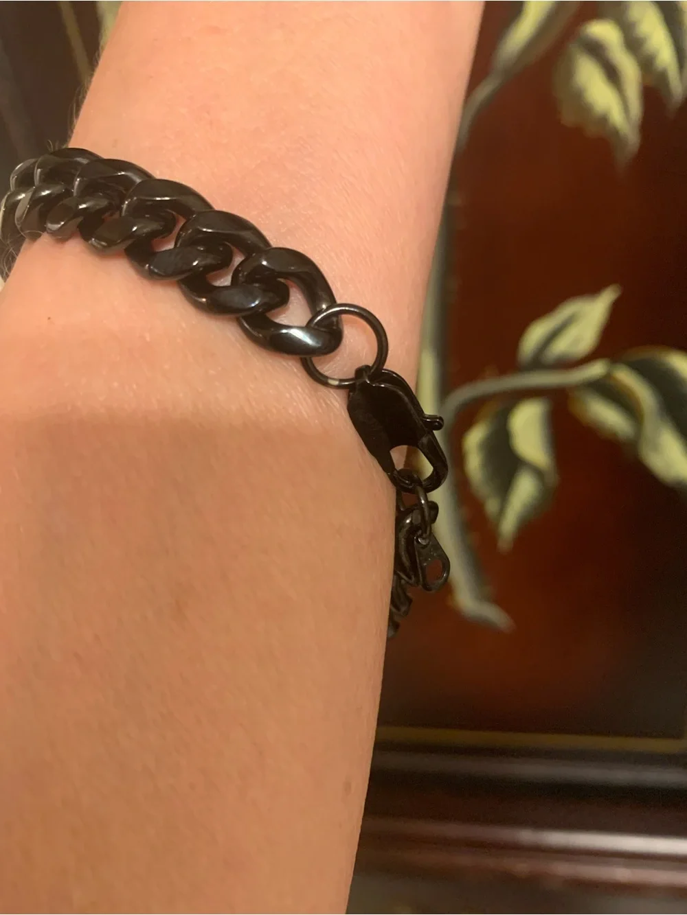 Black Men’s Chain Link Bracelet - Unbranded